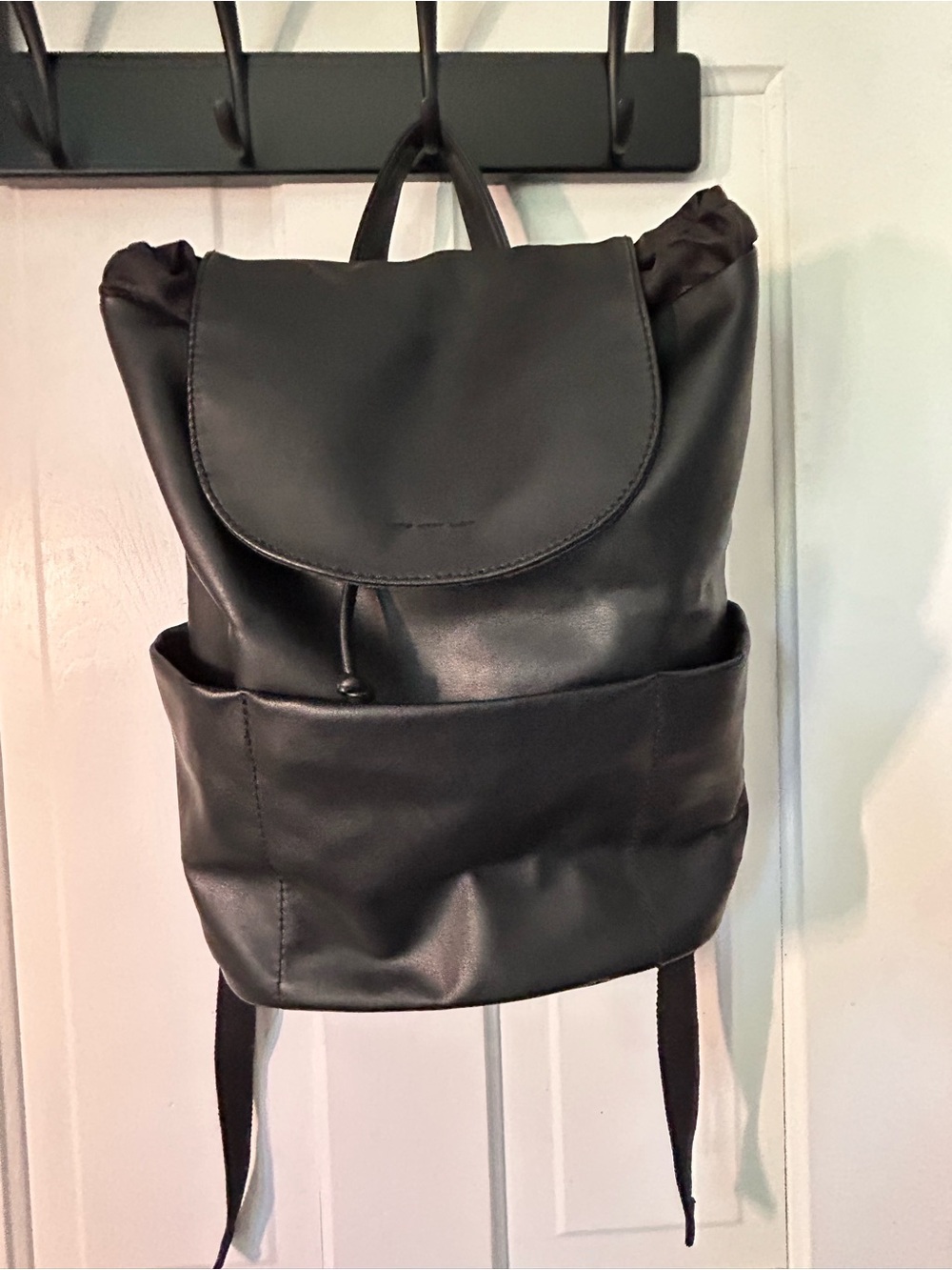Universal Thread Black Faux Leather Backpack